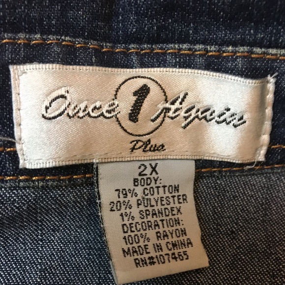 Once again plus size Jean jacket - Picture 2 of 4